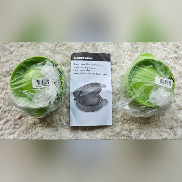 Tupperware Mini Pastry Press, Pie, 2 Pack, Lime Green, Star, NWT - Picture 7 of 11